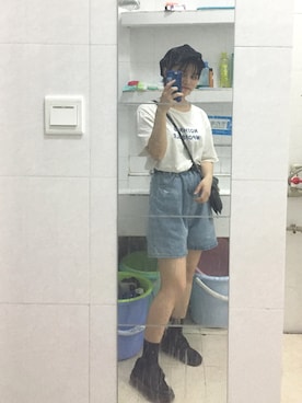 「I（アイ）のアイテム」を使った、黄井鱼さん（レディース・156cm）の秋コーディネート