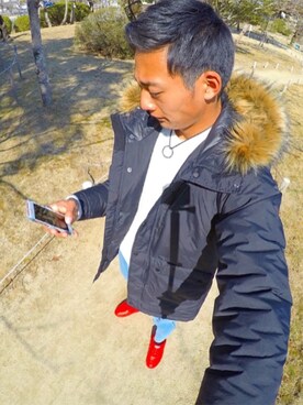 「DOWBL（ダブル）のアイテム（パンツ）」を使った、MIZUKIさん（メンズ・183cm）の春コーディネート