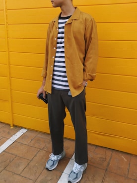 「CANVAS.（キャンバス）のアイテム（スラックス）」を使った、weixun0113さん（メンズ・180cm）の夏コーディネート