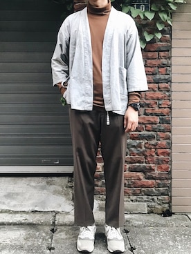 「CANVAS.（キャンバス）のアイテム（スラックス）」を使った、weixun0113さん（メンズ・180cm）の秋コーディネート