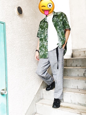 河童黄桜さん（メンズ・174cm）の夏コーディネート