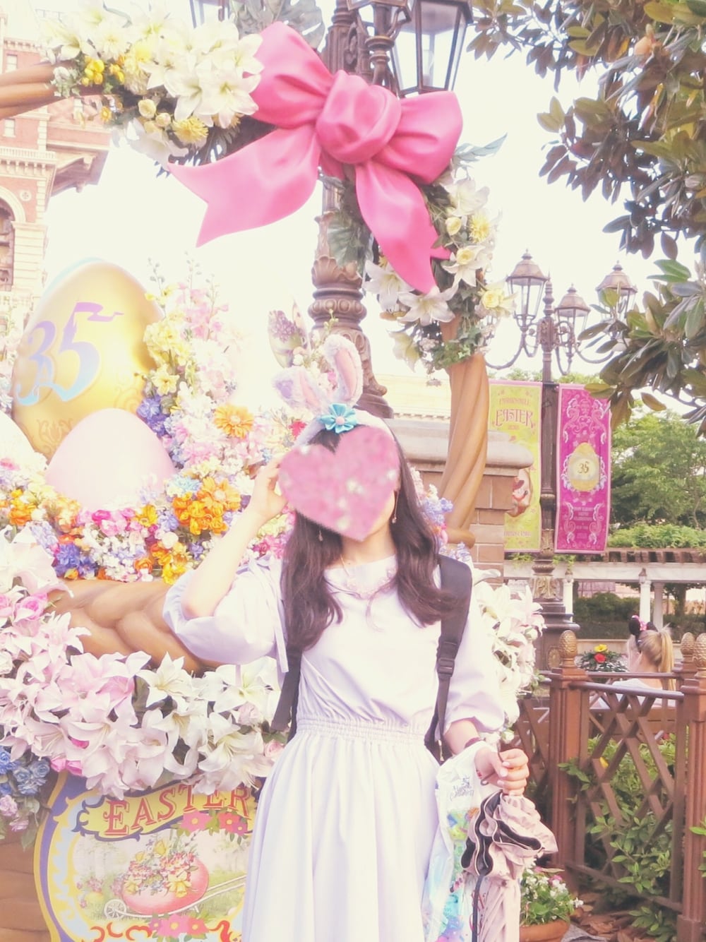 「ディズニーコーデ」｜「Noelaのアイテム（ワンピース、パープル系）」を使った、Hさん（レディース・163cm）の夏コーディネートの1枚目の写真