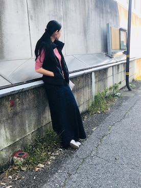 「RIVEDROITE」｜「アイテム（スリッポン）」を使った、prunusさん（レディース・160cm）の秋コーディネート
