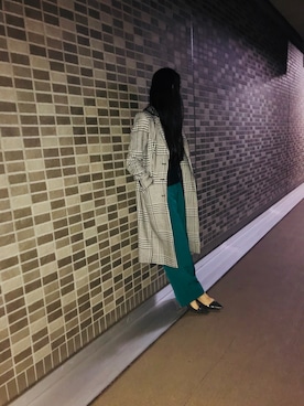 「H&M（エイチ・アンド・エム）のアイテム（チェスターコート）」を使った、prunusさん（レディース・160cm）の秋コーディネート