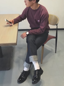 「学校」｜「アイテム（スウェット）」を使った、Kotaさん（メンズ・162cm）の秋コーディネート