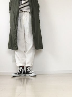 「アイテム（ステンカラーコート）」を使った、うたさん（レディース・170cm・30代）の春コーディネート