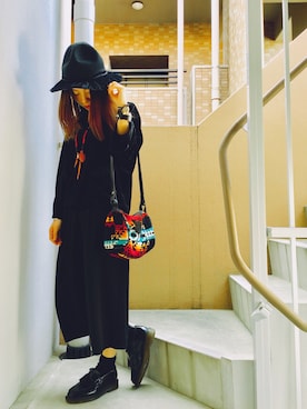 「superNova.（スーパーノヴァ）のアイテム（帽子）」を使った、akiさん（レディース・153cm）の冬コーディネート