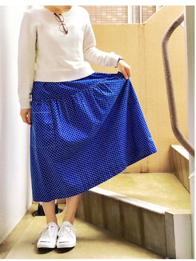「マリン」｜「アイテム（スウェット）」を使った、akiさん（レディース・153cm）の春コーディネート