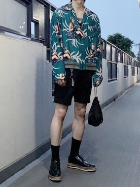 「PRADA（プラダ）のアイテム（ブルゾン）」を使った、牡丹さん（メンズ・170cm）の夏コーディネート