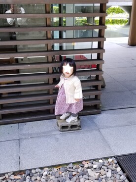 「Tartine et Chocolat（タルティーヌエショコラ）のアイテム（ワンピース/ドレス）」を使った、ntkさん（キッズ・80cm）の春コーディネート