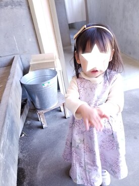 「Tartine et Chocolat（タルティーヌエショコラ）のアイテム（ワンピース/ドレス）」を使った、ntkさん（キッズ・90cm）の春コーディネート