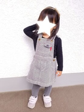 「MIKI HOUSE（ミキハウス）のアイテム（ワンピース/ドレス）」を使った、ntkさん（キッズ・90cm）の春コーディネート