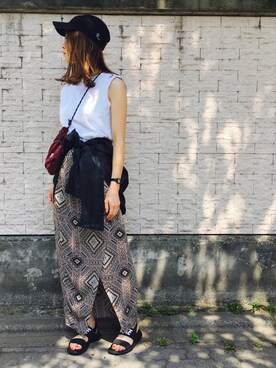 野尻美穂さん（レディース・161cm）の春コーディネート