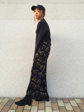 野尻美穂さん（レディース・161cm）の秋コーディネート