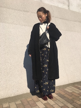 「Wrangler（ラングラー）のアイテム（その他アウター）」を使った、野尻美穂さん（レディース・161cm）の秋コーディネート