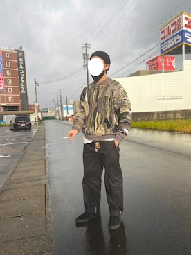 「A BATHING APE（アベイシングエイプ）のアイテム（財布/小物）」を使った、あすぼーさん（メンズ・175cm）の冬コーディネート