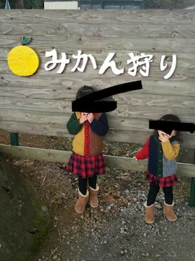「babygap」｜「アイテム（ブーツ）」を使った、ゆささん（キッズ・110cm）の秋コーディネート