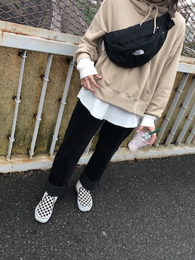 「ストリート服が好き」｜「アイテム（スリッポン）」を使った、pinoさん（レディース・152cm）の秋コーディネート