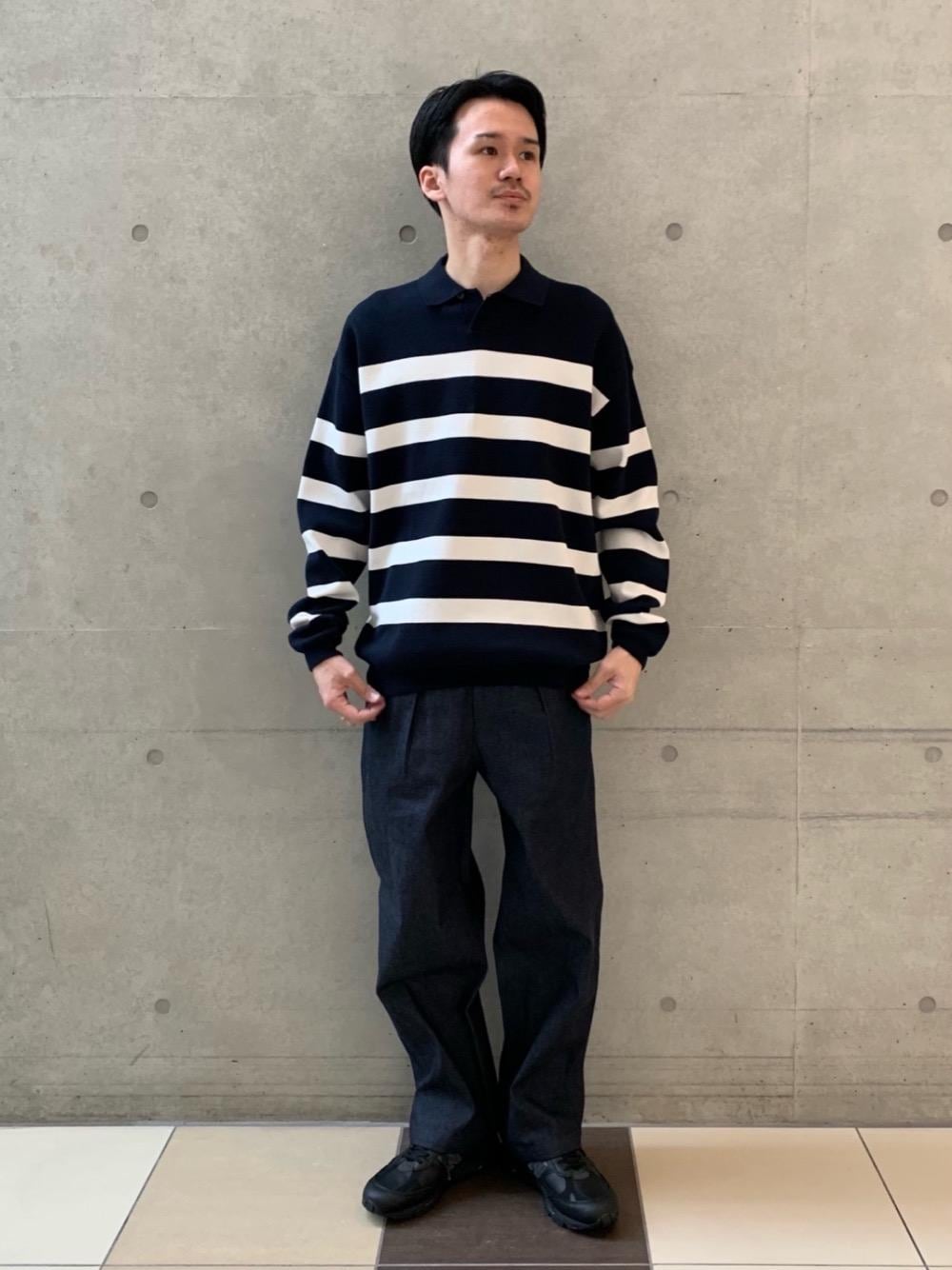 「Thinglessの＜Thingless＞ WIDE 1P PT DNM/パンツ（その他パンツ、ブルー系）」を使った、daiki haradaさん（メンズ・172cm）の冬コーディネートの1枚目の写真