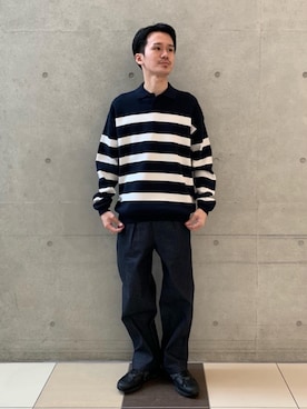 「Thingless（シングレス）のアイテム（パンツ）」を使った、daiki haradaさん（メンズ・172cm）の冬コーディネート