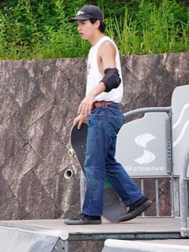 「VOLCOM（ボルコム）のアイテム（キャップ）」を使った、Rさん（メンズ・165cm）の夏コーディネート