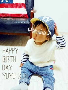 「レイヤードstyle」｜「アイテム（ラッピングキット）」を使った、cocco10oさん（キッズ・70cm）の冬コーディネート