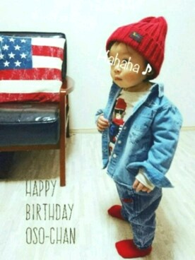 「レイヤードstyle」｜「アイテム（ラッピングキット）」を使った、cocco10oさん（キッズ・70cm）の冬コーディネート