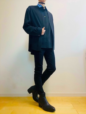 「endevice（エンデヴァイス）のアイテム（シューズ）」を使った、Shumpei さん（メンズ・173cm）の冬コーディネート