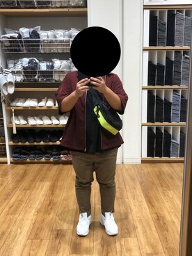 「AZUL by moussy（アズールバイマウジー）のGRENCHECK RELAX EASY PANTS/グレンチェックリラックスイージーパンツ（その他パンツ）」を使った、sagan.spさん（メンズ・160cm）の秋コーディネート