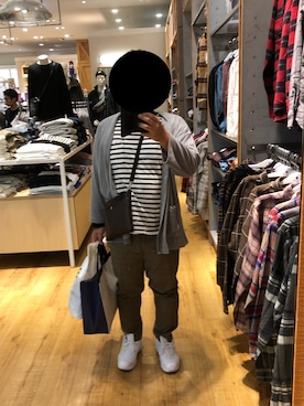 「AZUL by moussy（アズールバイマウジー）のGRENCHECK RELAX EASY PANTS/グレンチェックリラックスイージーパンツ（その他パンツ）」を使った、sagan.spさん（メンズ・160cm）の秋コーディネート