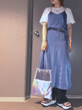 「Sinfu（シンフ）のアイテム」を使った、綾さん（レディース・160cm）の夏コーディネート