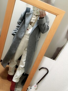 「お散歩」｜「アイテム（その他アウター）」を使った、すずみさん（レディース・149cm）の春コーディネート