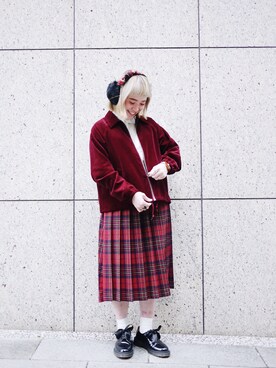 「skirt」｜「アイテム（その他）」を使った、欣欣さん（レディース・150cm）の冬コーディネート