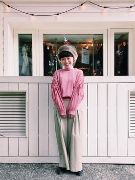 「TAIPEI」｜「アイテム（その他）」を使った、欣欣さん（レディース・150cm）の秋コーディネート