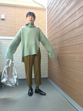 「アイテム（ピアス（両耳用））」を使った、バヤシさん（レディース・157cm・30代）の秋コーディネート