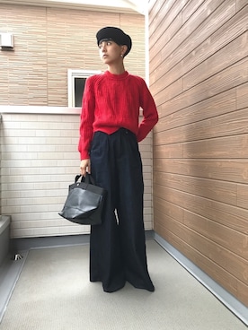 「アイテム（ピアス（両耳用））」を使った、バヤシさん（レディース・157cm・30代）の秋コーディネート
