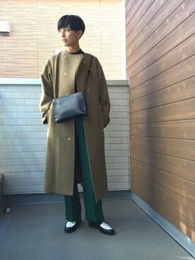 「Actually（アクチュアリー）のアイテム（アナログ腕時計）」を使った、バヤシさん（レディース・157cm）の秋コーディネート