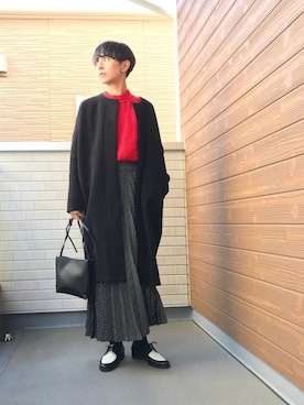 「Actually（アクチュアリー）のアイテム（アナログ腕時計）」を使った、バヤシさん（レディース・157cm）の冬コーディネート