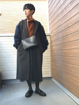「Actually（アクチュアリー）のアイテム（アナログ腕時計）」を使った、バヤシさん（レディース・157cm）の冬コーディネート