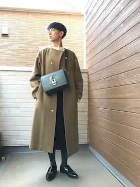 「Actually（アクチュアリー）のアイテム（アナログ腕時計）」を使った、バヤシさん（レディース・157cm）の冬コーディネート