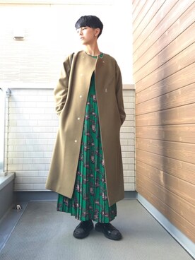 「Actually（アクチュアリー）のアイテム（アナログ腕時計）」を使った、バヤシさん（レディース・157cm）の冬コーディネート