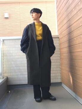 「Actually（アクチュアリー）のアイテム（アナログ腕時計）」を使った、バヤシさん（レディース・157cm）の冬コーディネート