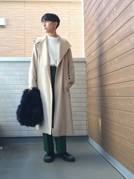 「Actually（アクチュアリー）のアイテム（アナログ腕時計）」を使った、バヤシさん（レディース・157cm）の冬コーディネート