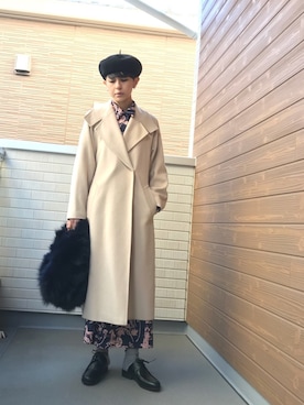 「Actually（アクチュアリー）のアイテム（アナログ腕時計）」を使った、バヤシさん（レディース・157cm）の冬コーディネート