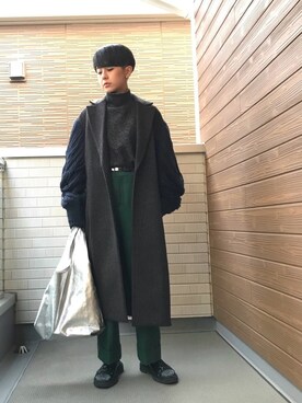 「Actually（アクチュアリー）のアイテム（アナログ腕時計）」を使った、バヤシさん（レディース・157cm）の冬コーディネート