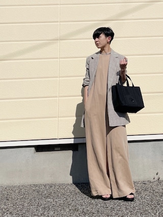 TODAYFUL（トゥデイフル）の「リネンワイドコンビネゾン（つなぎ
