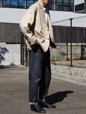 「INTER FACTORY（インターファクトリー）のアイテム（その他アウター）」を使った、そうたさん（メンズ・183cm）の秋コーディネート