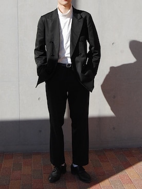 「UNIQLO（ユニクロ）のタートルネックT（長袖）（Tシャツ/カットソー）」を使った、そうたさん（メンズ・183cm）の冬コーディネート