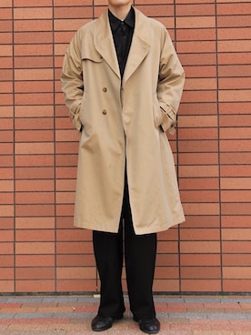 「MONKEY TIME（モンキータイム）のアイテム（トレンチコート）」を使った、そうたさん（メンズ・183cm）の春コーディネート