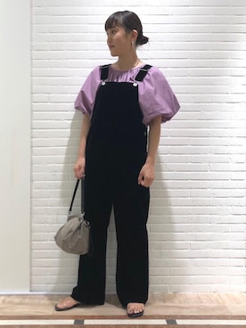 「UNITED ARROWS（ユナイテッドアローズ）のアイテム（サロペット/オーバーオール）」を使った、山本　菜美子さん（レディース・157cm）の夏コーディネート